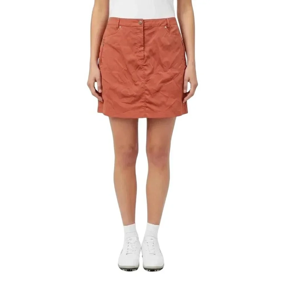 N'VO By Lanctot Women's Red Orange With Inner Shorts Golf Skort Size 10 - Picture 1 of 11